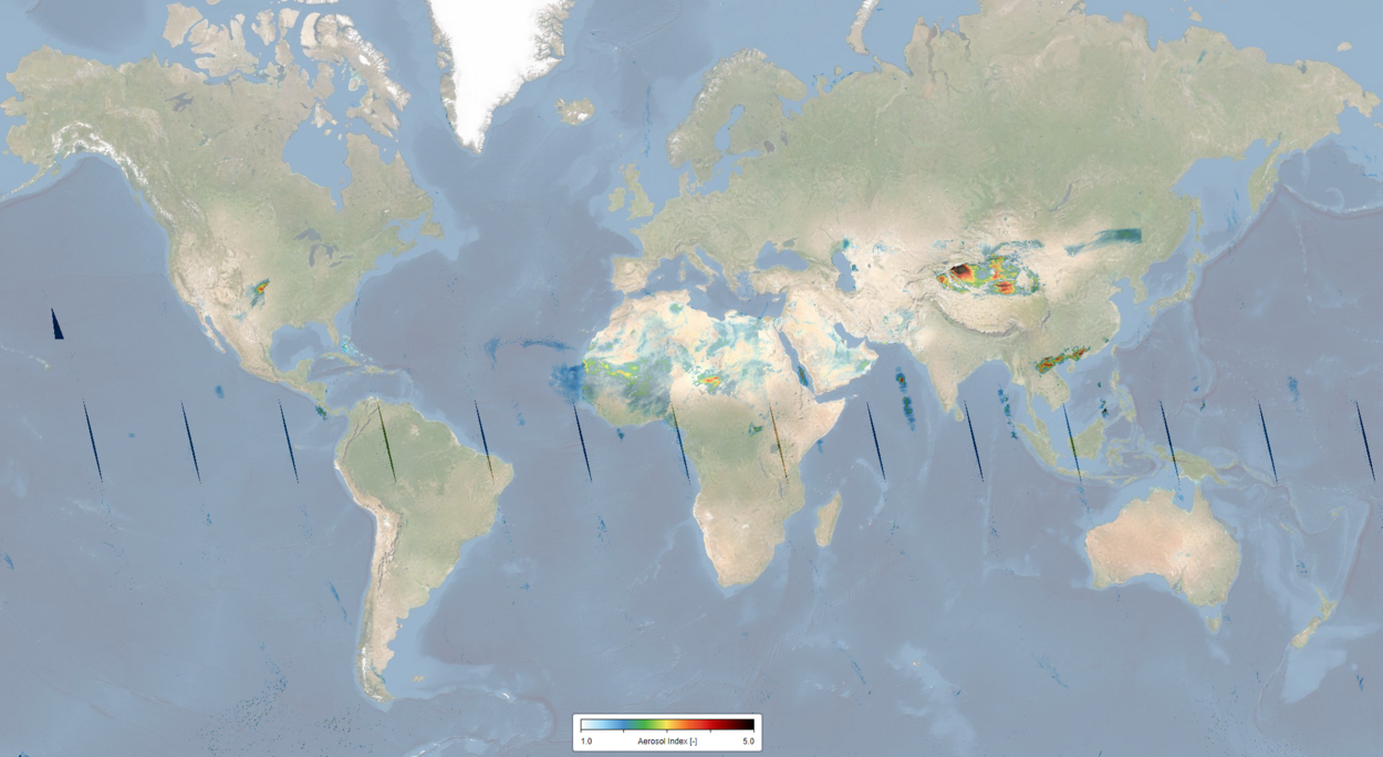 Global aerosol index data image